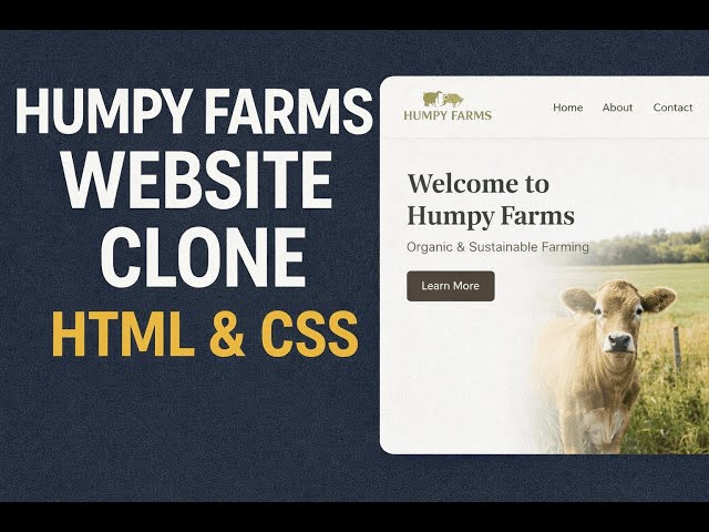I Built a Humpy Farms Website Clone Using HTML & CSS