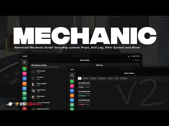 FiveM Mechanic Job V2 - Tablet, Tuning & Custom Props [ESX/QB/QBOX]