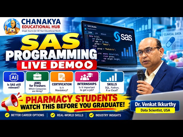 SAS Programming Live Demo |For Freshers, AI Impact, Certification & Internships |Dr. Venkat Ikkurthy