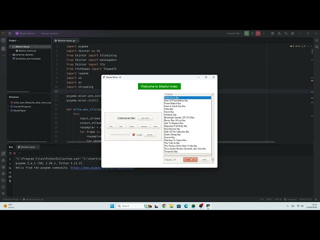 Python Tkinter Music Player Flac To Wav Converter (Progress Bar)
