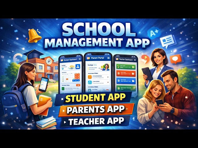 How to make school management app in android studio | Create a school management system software