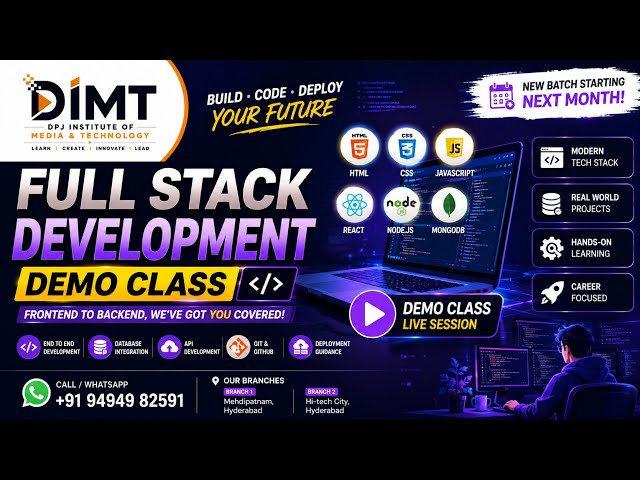 Build Apps With Full stack development Demo  Learn course with DPJIMT 