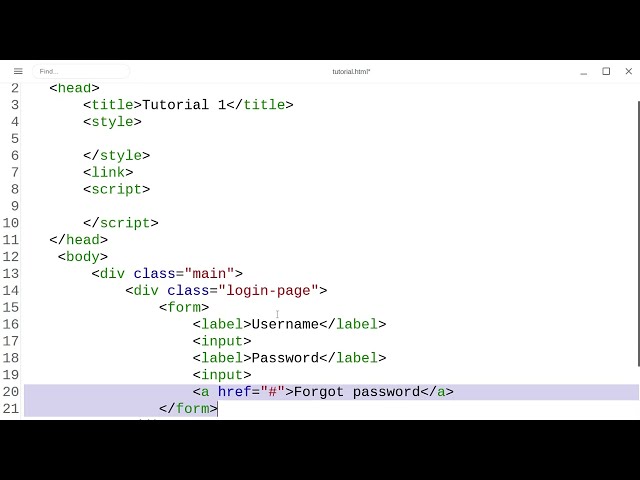A simple login page in html for beginners