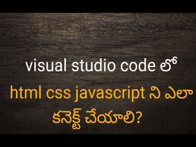 HTML CSS JS Setup for VSCode||Weekend Developer||Webdevelopement in Telugu||Frontend In Telugu
