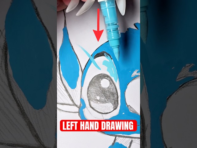 ✍️LEFT HAND DRAWING 😳really bad