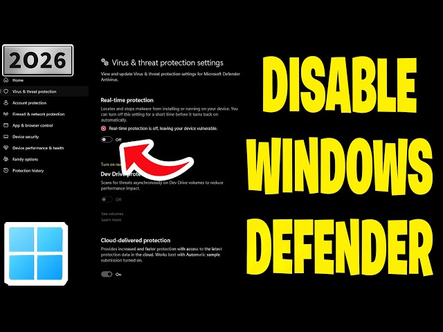How to Turn Off or Disable Windows Defender in Windows 11 - 2026