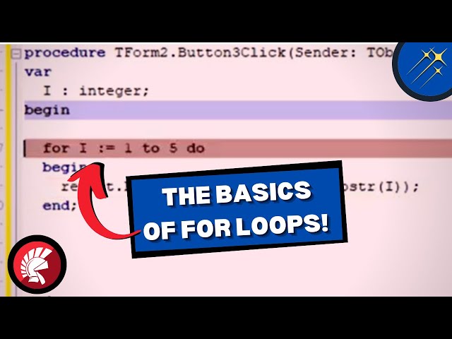 The Basics Of For Loops in Delphi! | Coding Tutorials for Students & Beginners