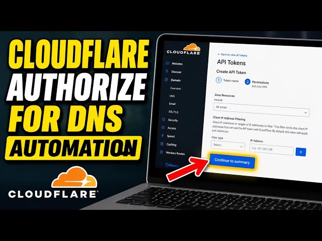 How to authorize with Cloudflare for DNS automation workflows - Step By Step