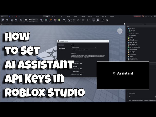 How to Set AI Assistant API Keys in Roblox Studio