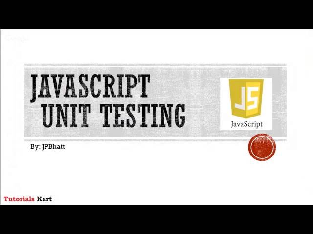 Unit Testing in Javascript using Jasmine & Karma: Quick Demo