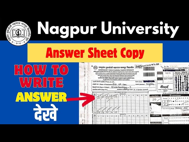 RTMNU Nagpur University Answer Sheet | How to Write RTMNU Answers | Exam format | Check Answer copy