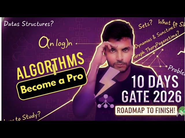 Algorithm 10 Days Roadmap 🔥✅ | GATE CSE 2026
