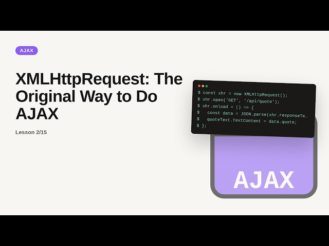 AJAX Series: XMLHttpRequest: The Original Way to Do AJAX