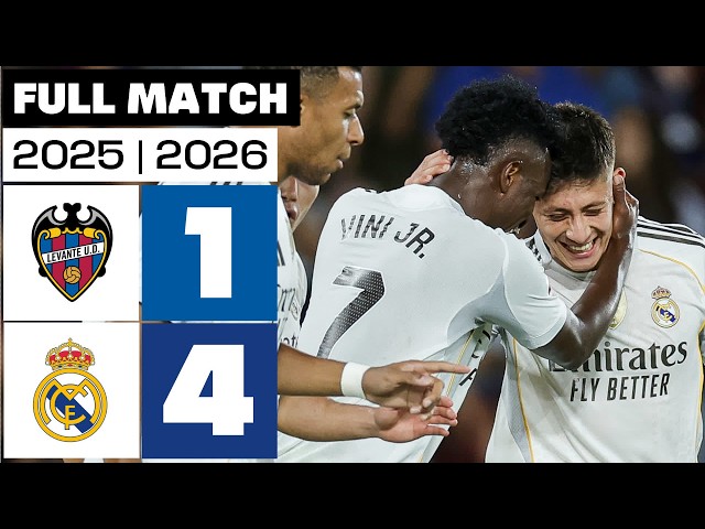 Levante UD 1 - 4 Real Madrid 2025/26 PARTIDO COMPLETO