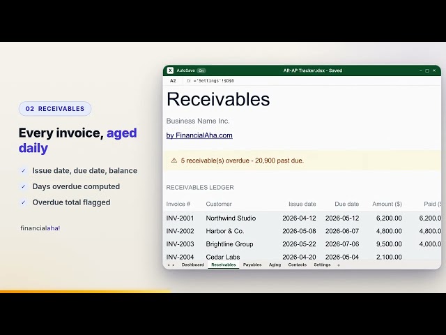 Who owes you, who you owe - AR/AP Tracker for Excel & Sheets