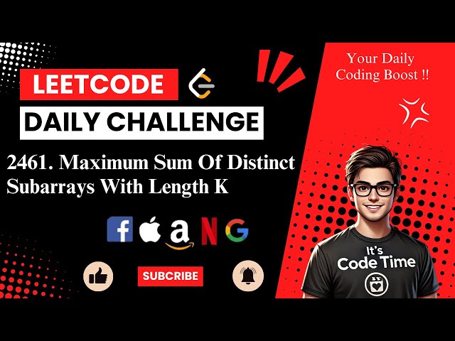 2461. Leetcode Daily | Medium | DSA | FAANG | C++ | Solution + Analysis (Watch Now !)