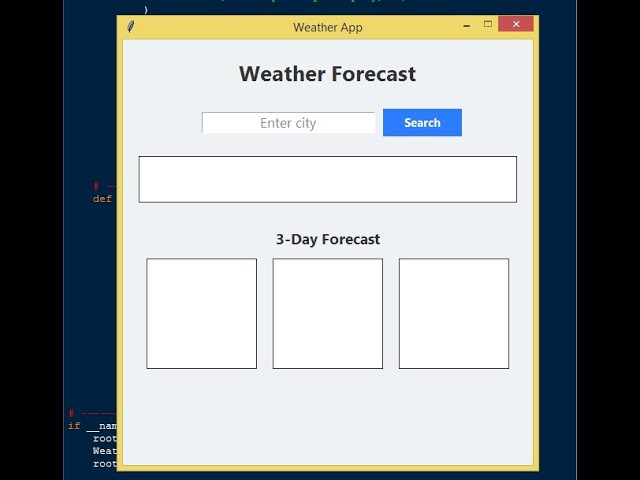Weather App Using Tkinter in Python