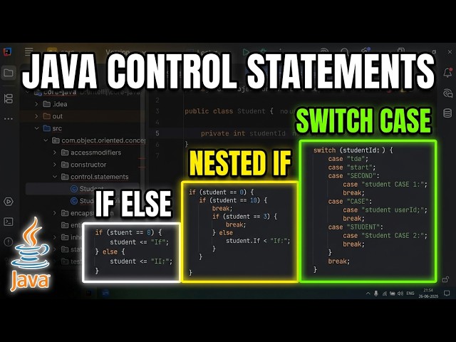 control statements in java if, else, else-if, switch
