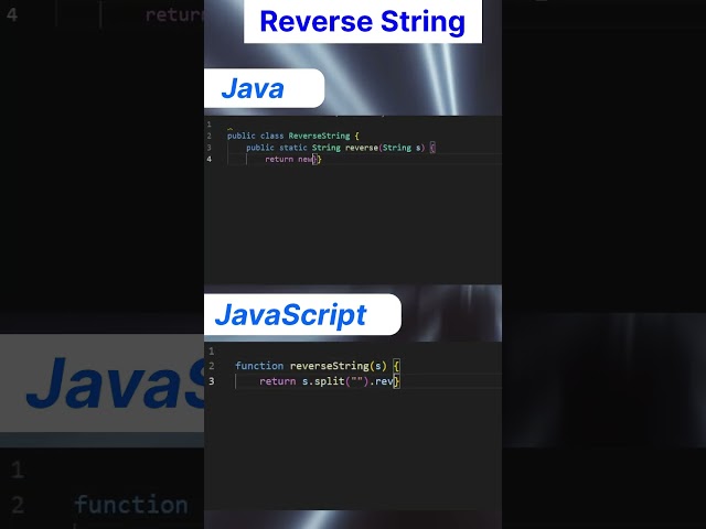 Java vs JavaScript | Reverse String