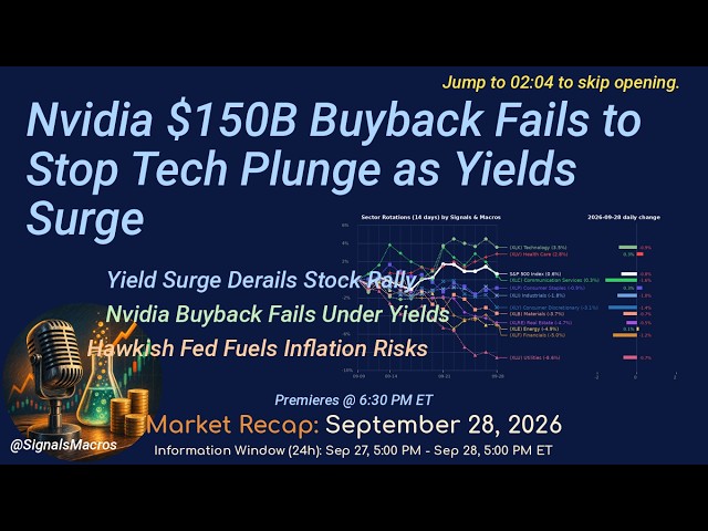 Nvidia $150B Buyback Fails to Stop Tech Plunge as Yields Surge | Market Recap [2026-09-28]