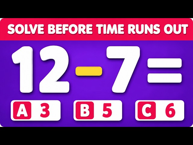 🧠 Can You Solve These 20 Math Questions? 🔥 4 Options | Math Quiz Challenge