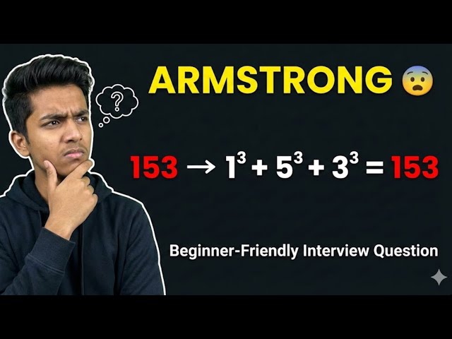 Day 23 | This Simple Armstrong Number Logic Is Asked in Interviews 😨 | Tamil #coding #interview