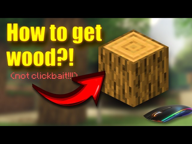 HOW TO GET WOOD IN MINECRAFT (EAZY TUTARIAL!!!)