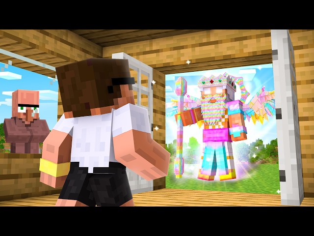The Rainbow God knocked on my door in Minecraft..