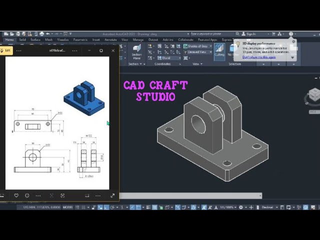 How to Create a 3D Mechanical Bracket in AutoCAD | Step-by-Step 3D Modeling Tutorial