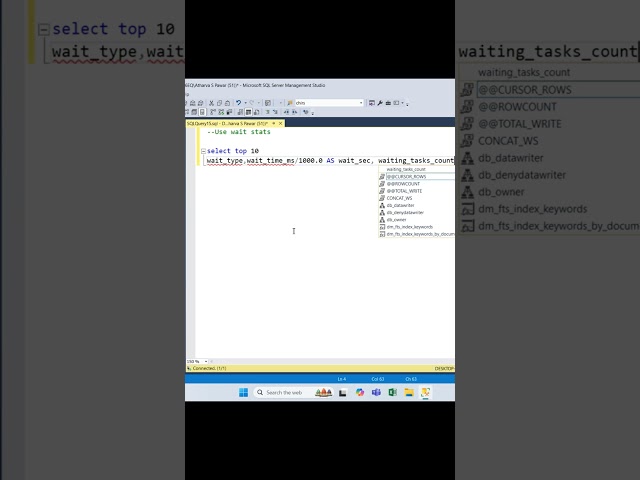 why sql server is slow? use wait stats to find out