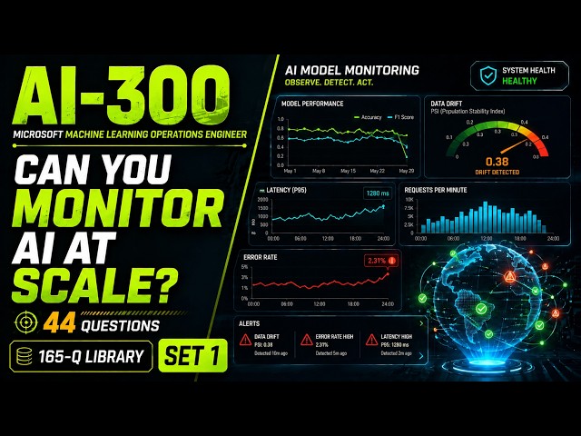 AI-300 Exam Prep Questions & Answers 2026 | Microsoft Machine Learning Operations Engineer | Set 1