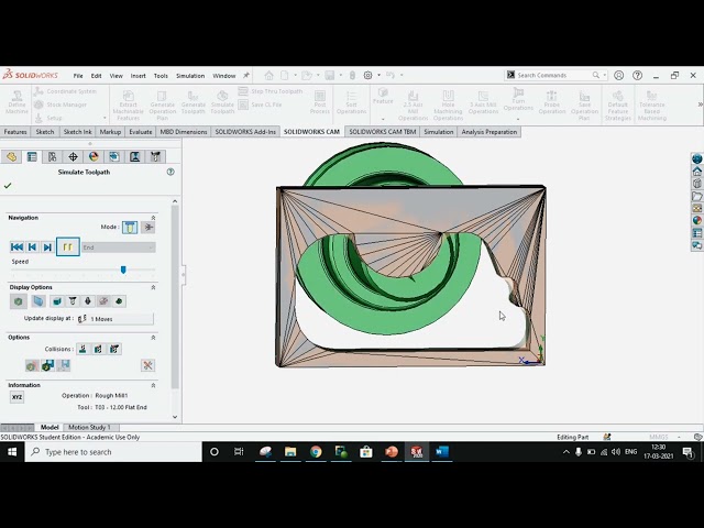 CAM Milling Process Video SolidWorks #solidworks #cam #mechanical #design 