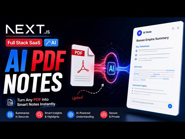Build Full Stack AI Note Taking App using Nextjs, React, Tailwindcss | Free Full Stack Tutorial