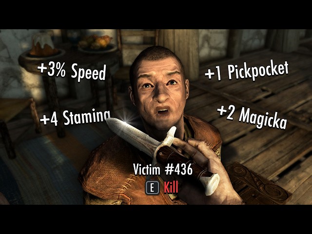 Skyrim, but Every Kill = Random Stats