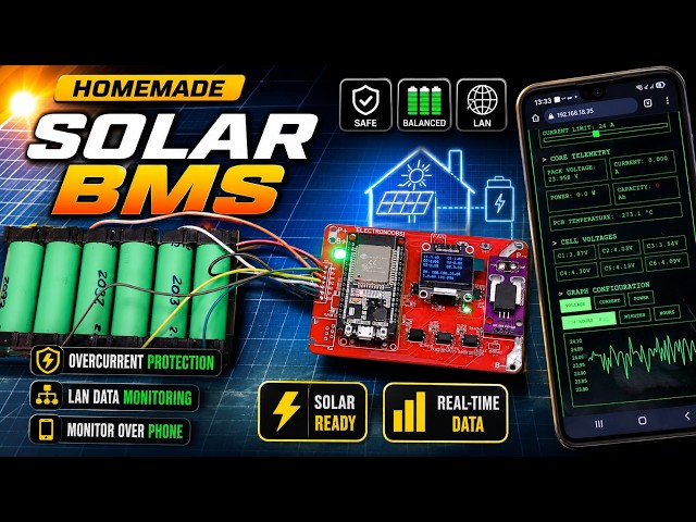 Homemade ESP32 BMS system with LAN data