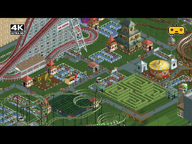 RollerCoaster Tycoon (1999) Gameplay | 35 Minutes of Classic Theme Park Building in 4K