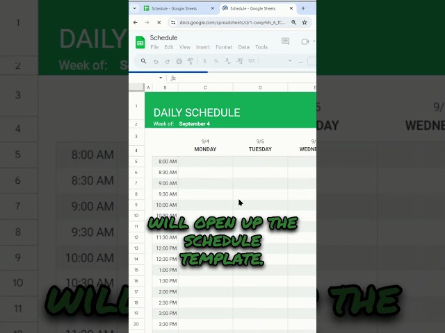 How to Create a Weekly Schedule Template in Google Sheets