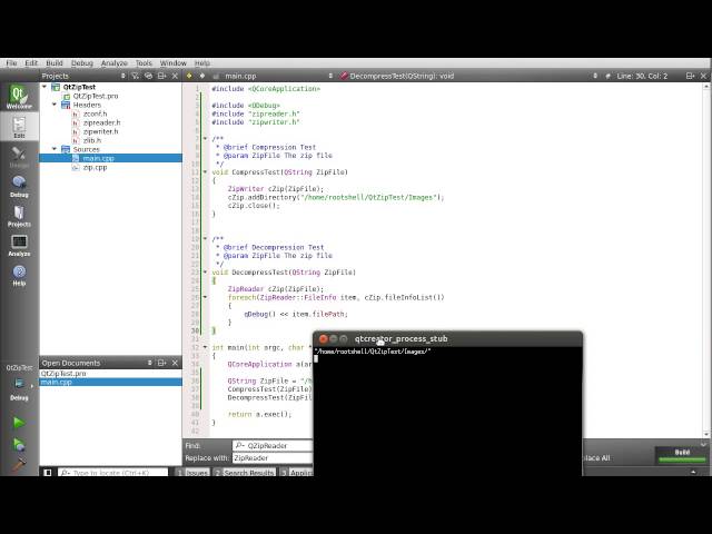 C++ Qt 114 - QZipReader and QZipWriter