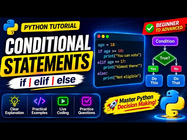 Python If,else & elif Explained 🚀