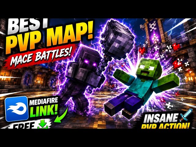 Best MCPE PvP Map Ever! ⚔️ Fast Paced Mace Battles | Minecraft Pocket Edition