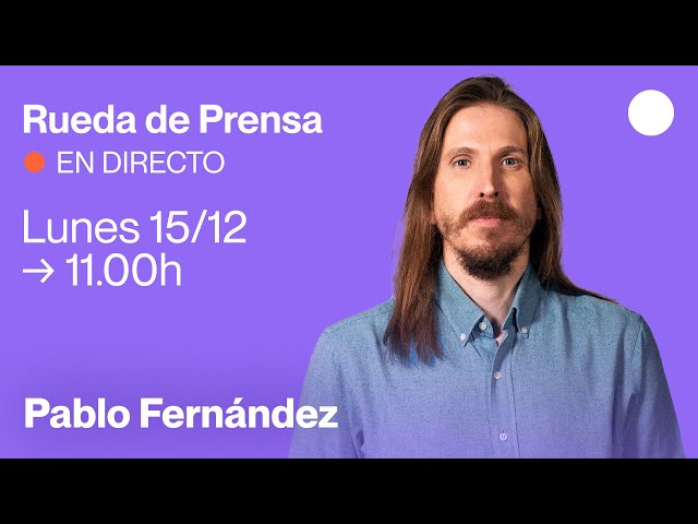 Rueda de prensa de Pablo Fernández