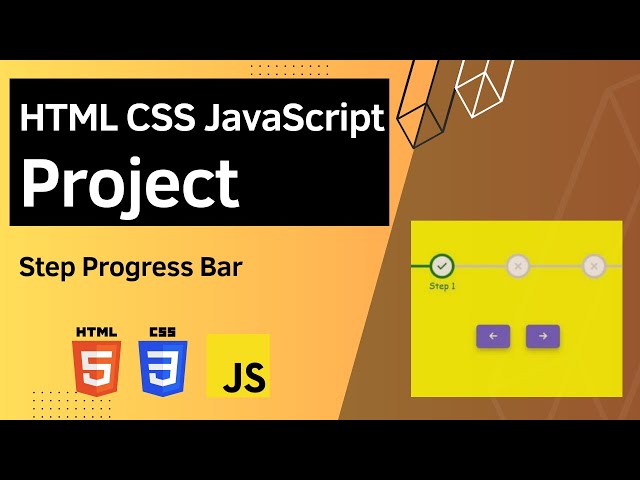 HTML CSS JavaScript Project - Step Progress Bar