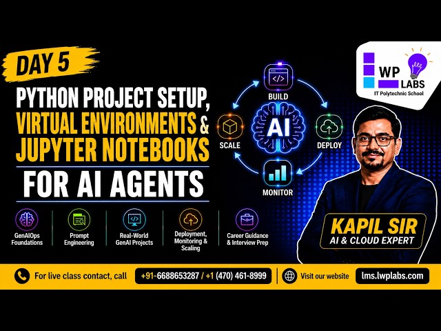 Day 5 - GenAIOps Full Course 2026 | Python Setup for AI Agents | UV, venv & Jupyter