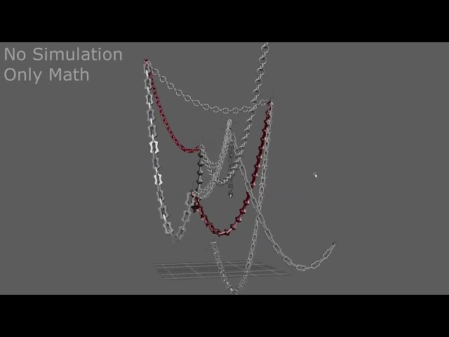 Maya Python Catenary curve generator