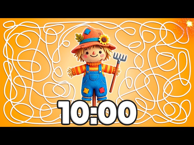 10 Minute [FALL] Scarecrow Timer 🌻🍁⏰ | Cozy Classroom Focus!