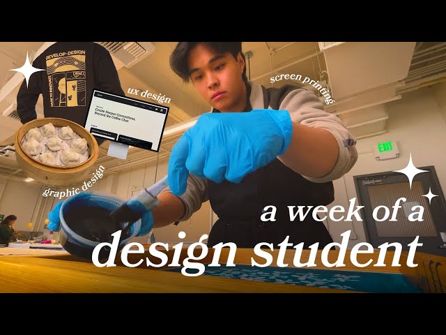 life of a design student 🎨📚 | graphic design, ux design, screen printing