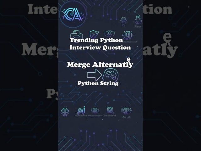 Python | Program | Strings | Mix Alternately | Powerful Python Logic | Trending Interview question
