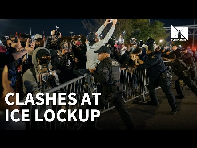 Arrests made as protesters clash with ICE outside New Jersey lockup