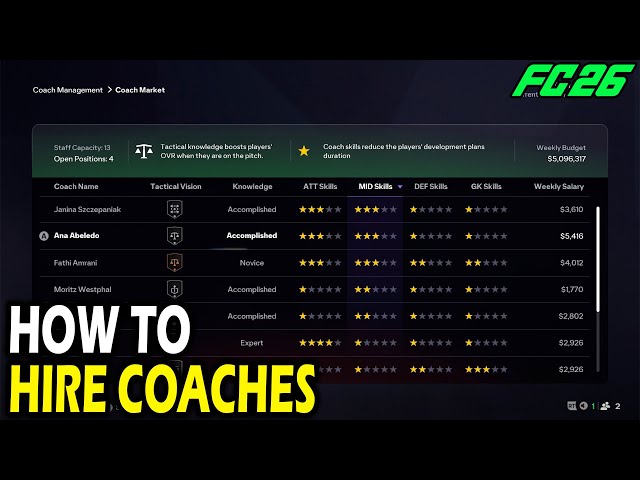 How to Hire Coaches in FC 26