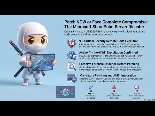 Patch NOW or Face Complete Compromise: The Microsoft SharePoint Server Disaster #cybersecurity